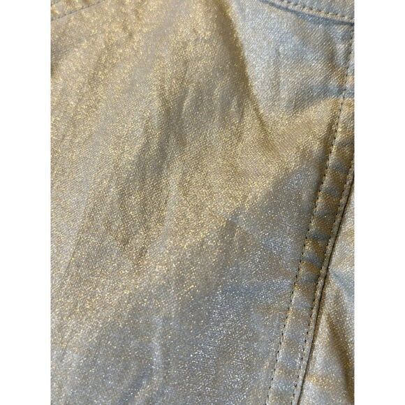 Diane von Furstenberg Ramira Coated Linen Jacket in Gold Size 2 - Picture 4 of 6